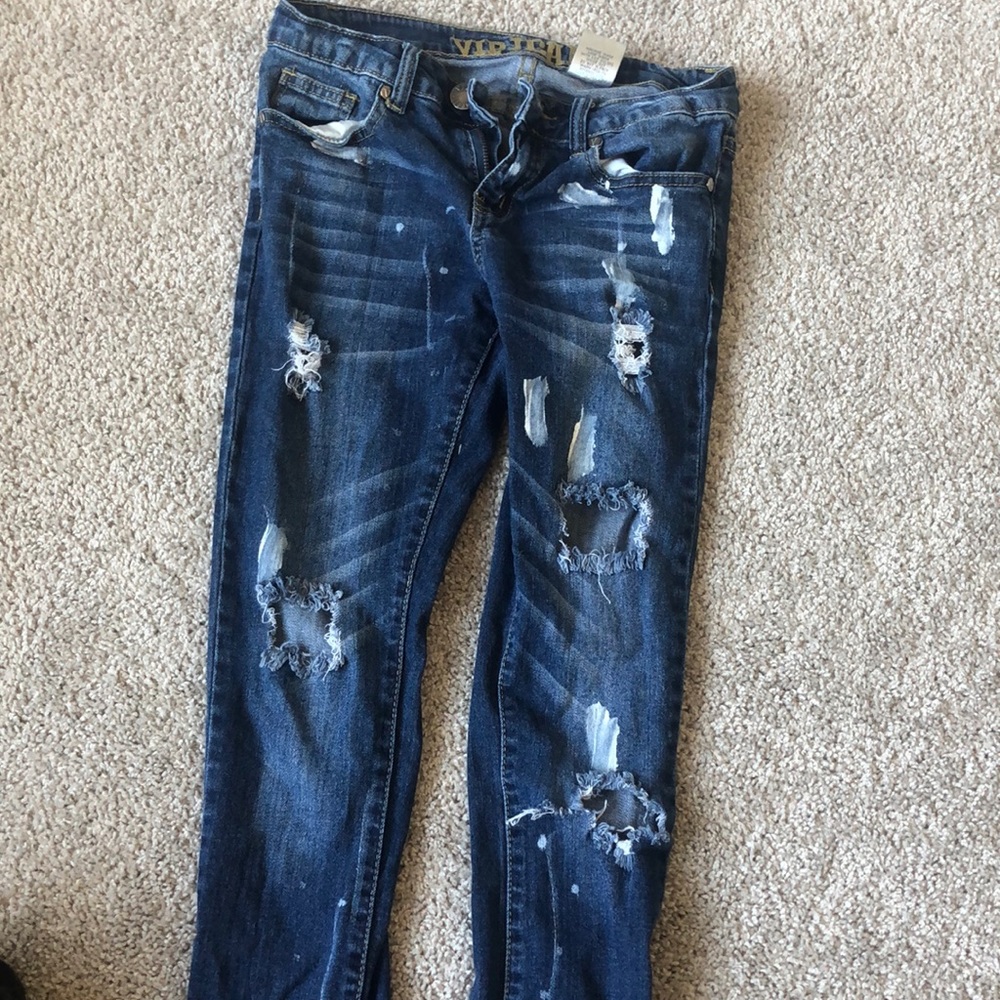 Painted/ripped jeans